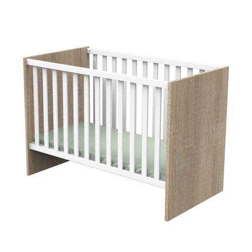 Lit Bébé 60x120 Nova Blanc Lin - Sauthon Meubles