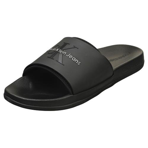 Calvin Klein Monogram Tpu Sandals Faire Glisser Noir