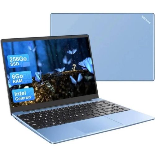 Wozifan W7 - 14" Intel Celeron N4020 - 1.1 Ghz - Ram 6 Go - DD 256 Go - Bleu