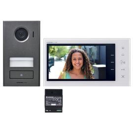 Kit vid&eacute;o platine saillie Aiphone JVS1V avec moniteur &eacute;cran 7"
