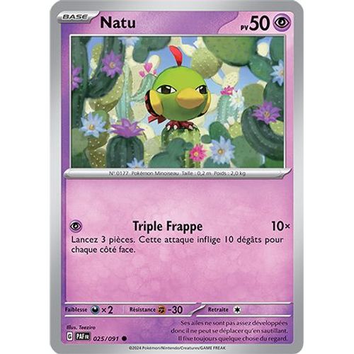 Carte Pokémon - Natu - 025/091 - Ev4,5 Destinées De Paldea