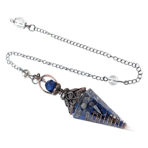 Pendule Orgonite Lapis Lazuli 6 Facettes