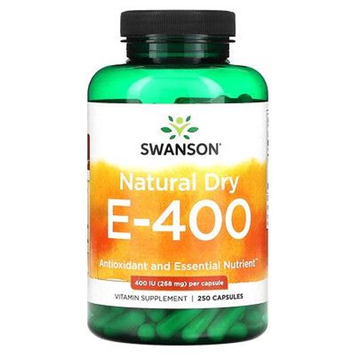 Swanson Natural Dry E-400, 268 Mg (400 Ui), 250 Capsules 