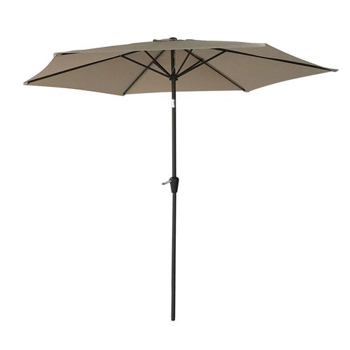 Parasol Droit Hapuna Rond 2,70m De Diamètre Taupe