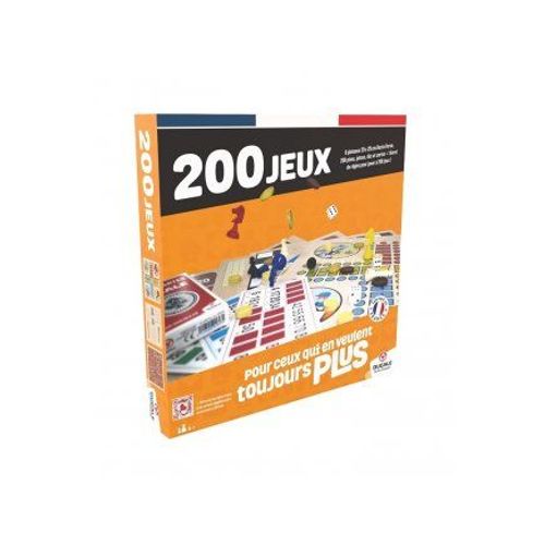 Boite 200 Jeux Classiques Et Traditionnels - Plateaux, Cartes, Pions, Des, Regles - Jeu Societe Famille - Set Coffret Multi Jeux + Carte