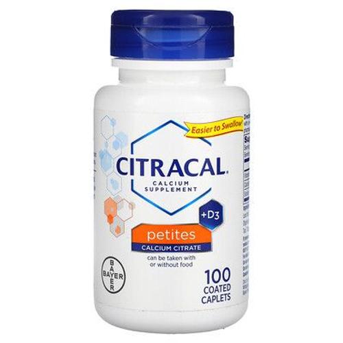 Citracal Complément De Calcium + D3, Petites, 100 Comprimés Enrobés 