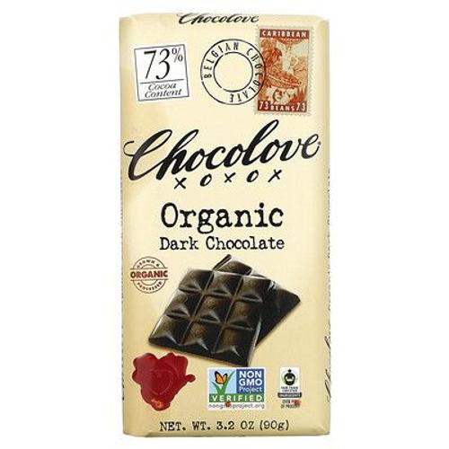 Chocolove Tablette De Chocolat Noir Biologique, 73 % De Cacao, 90 G
