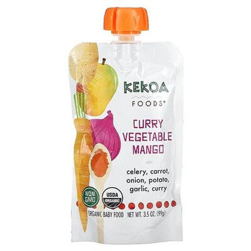 Kekoa Aliments Biologiques Pour Bébés, Curry De Légumes Et Mangue, 99 G