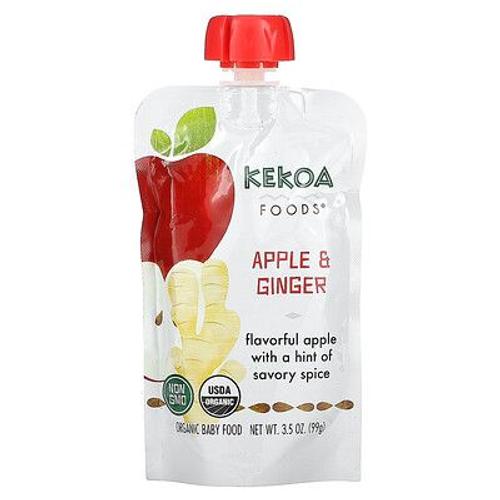 Kekoa Aliments Biologiques Pour Bébés, Pomme Et Gingembre, 99 G