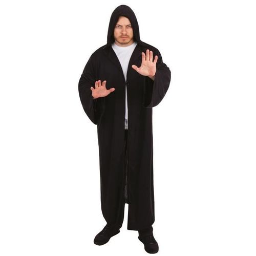 Costume Adulte Homme Noir Avec Cape De Sorcier - Ptit Clown - Ref/22160 - Halloween - Taille L/Xl