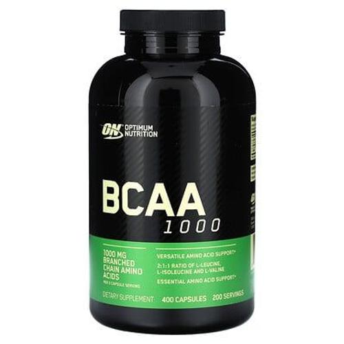 Optimum Nutrition Bcaa 1000, 1000 Mg, 400 Capsules (500 Mg Par Capsule) 