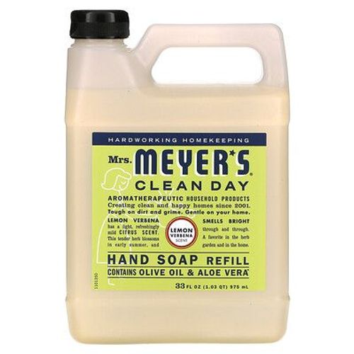 Mrs. Meyers Clean Day Recharge De Savon Liquide Pour Les Mains, Parfum Verveine Citron, 975 Ml. 