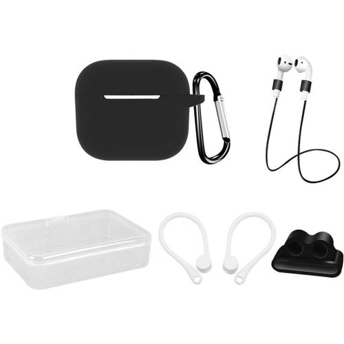 AirPods 3 Coque ¿¿tui 6 en 1 Kit AirPods 3 Accessory Set Housse de tection Longes Anti-Perte Support de Bracelet de Montre Cintres ¿¿tui AirPods 3 (2021)