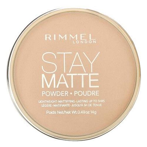 Rimmel London Poudre Compacte Stay Matte, Matifiant Léger, Tempête De Sable 004, 14 G 