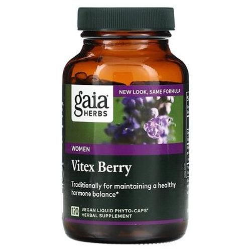 Gaia Herbs Baie De Gattilier Pour Femmes, 120 Capsules Phyto Liquides Vegan 