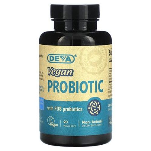 Deva Probiotiques Vegan Premium Avec Prébiotiques Fos, 90 Capsules Vegan 