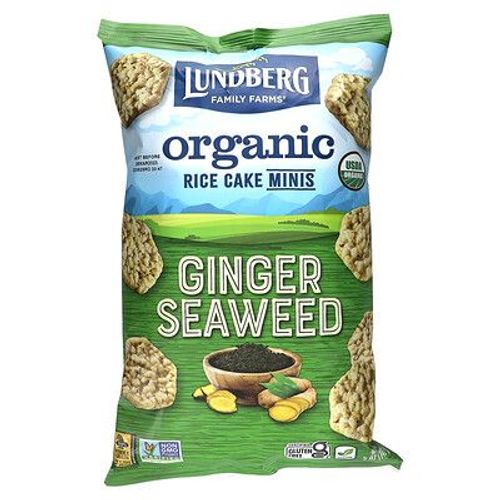 Lundberg Mini-Gâteaux De Riz Biologiques, Algues Et Gingembre, 142 G