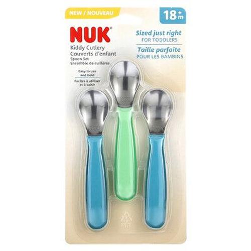 Nuk Kiddy Couverts Et Cuillères, 18 Mois Et Plus, 3 Cuillères