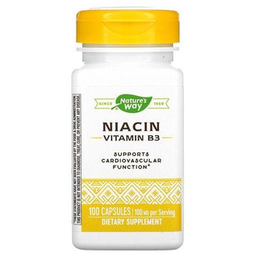 Nature's Way Niacine, Vitamine B3, 100 Mg, 100 Capsules 