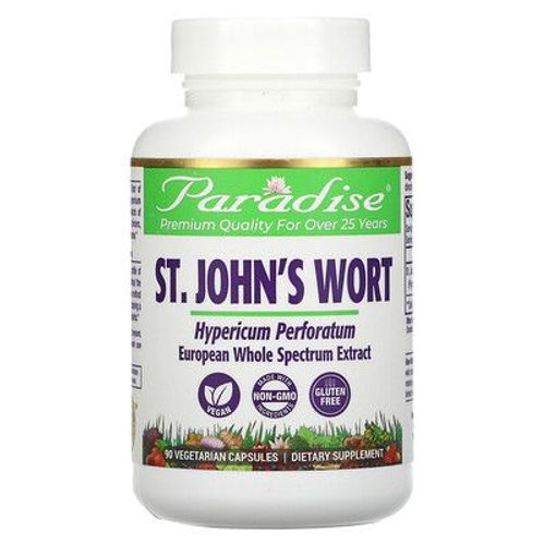 Paradise Herbs Millepertuis, 90 Capsules Végétariennes 