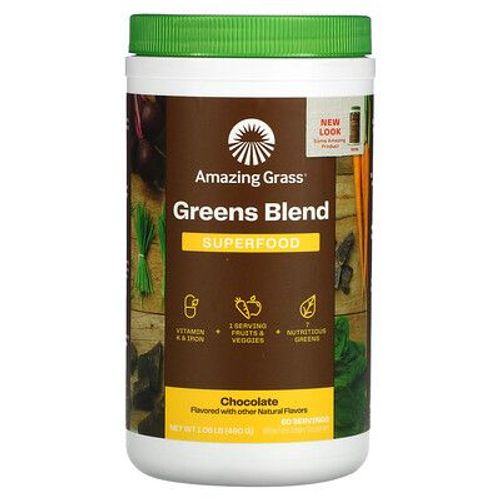 Amazing Grass Superfood Légumes Verts, Boisson En Poudre Au Chocolat, Infusion Au Cacao, 1.36 Kg (3 Lbs)