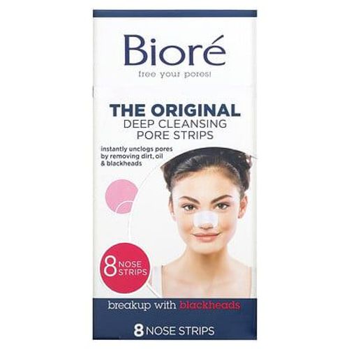 Biore Bandes Pour Le Nettoyage En Profondeur Des Pores, The Original, 8 Bandes Pour Le Nez