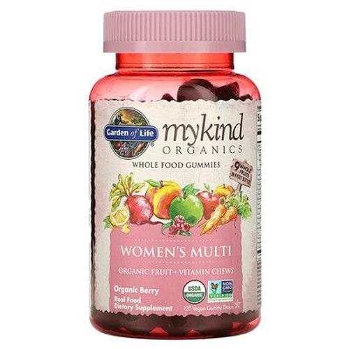 Garden Of Life Mykind Organics, Multivitamines Pour Femmes, Baies Biologiques, 120 Gommes Vegan 