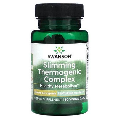 Swanson Complexe Thermogénique Minceur, 450 Mg, 60 Capsules Végétariennes 