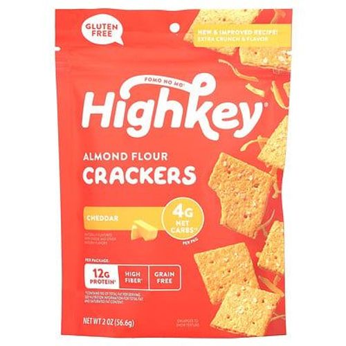 Highkey Biscuits Croquants À La Farine D'amande, Cheddar, 56,6 G