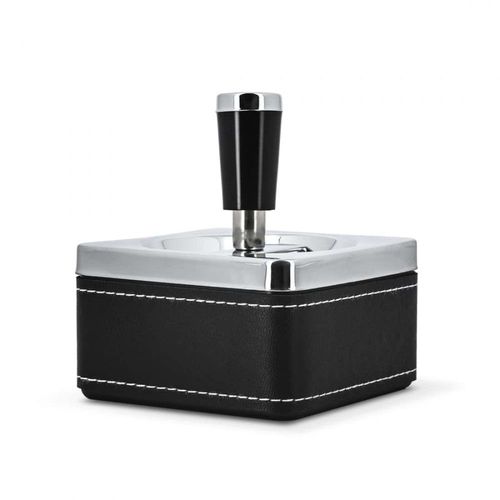 cendrier noir et chromé système poussoir