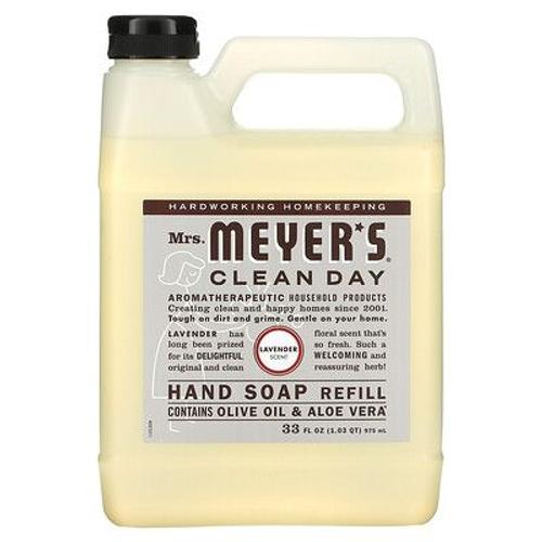 Mrs. Meyers Clean Day Recharge De Savon Liquide Pour Les Mains, Parfum Lavande, 975 Ml. 