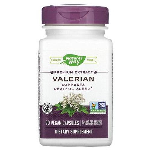 Nature's Way Valériane, 220 Mg, 90 Capsules Végétariennes (110 Mg Par Capsule) 