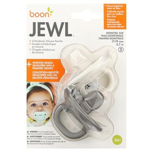 Boon Jewl, Sucettes Orthodontiques, 3 Mois Et Plus, Paquet De 2