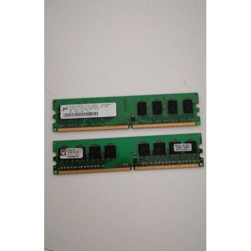Lot de 2 barrette de ram 1gb(Kingston) et 2 gb