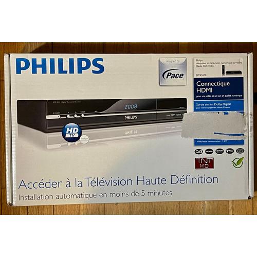 RECEPTEUR NUMERIQUE TERRESTRE HAUTE DEFINITION - PHILIPS -DTR 5010- NEUF JAMAIS UTILISE- ENCORE DANS SON CARTON ET POCHETTE DE PROTECTION - GUIDE DE MISE EN ROUTE AVEC L'APPAREIL-