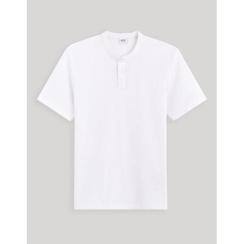 Polo Col Mao 100% Coton - Blanc