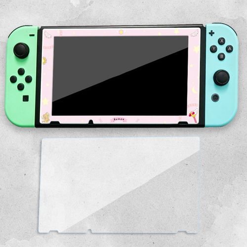 Film Hd Anti-Empreinte Digitale En Verre Trempé Pour Nintendo Switch, Film Protecteur De Bord De Couleur, Ns, Plein Écran
