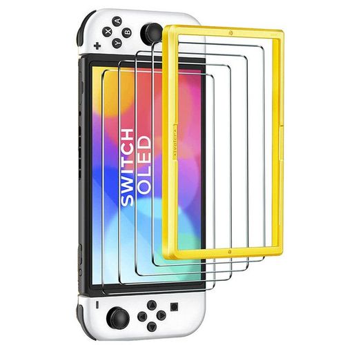 4pcs Hd Clarity - Protecteur D'écran En Verre Du Guatemala Pour Nintendo Switch, Oled, Cadre 11% Ment, Hd, Transparent, En Effet, 4 Paquets