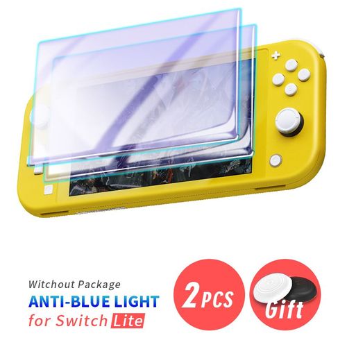 Blue 2pcs Déballé - Protecteur D'écran En Verre Pour Nintendo Switch Lite, Hd Ultra, Ns, Anti-Lumière Bleue, Guatemala
