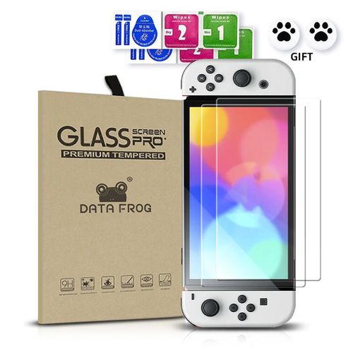 2pcs Switch Oled - Protecteur D'écran En Verre Trempé, 2 Pièces, Film En Verre Transparent Pour Nintendo Switch Oled 9h Hd
