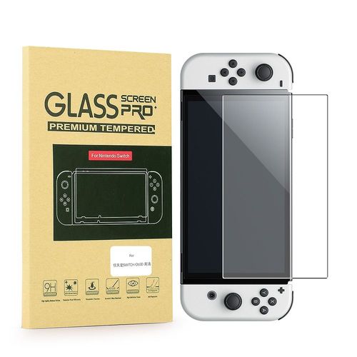 1 Pc - Protecteur D'écran En Verre Trempé, Résistant Aux Rayures, Pour Console Nintendo Switch Oled, Emballage Rigide