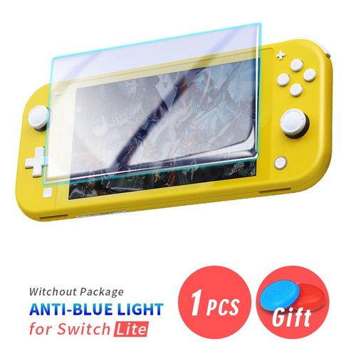 Ns Lite Blue Light - Protecteur D'écran Premium En Verre Trempé, Compatible Avec Nintendo Switch Lite, Accessoires