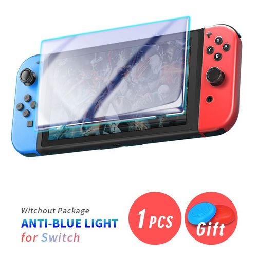 1pcs Ns Bleu Lumière - Protecteur D'écran Premium En Verre Trempé, Compatible Avec Nintendo Switch Lite, Accessoires