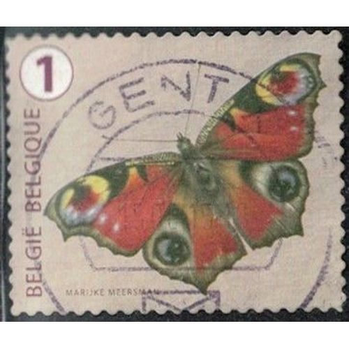 Belgique 2014 Oblitéré Used Papillon Aglais Io Paon Du Jour Y&t Be 4433 Su