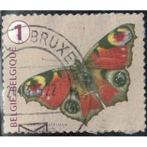 Belgique 2014 Oblitéré Used Papillon Aglais Io Paon Du Jour Y&t Be 4433 Su