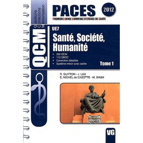 Santé, Société, Humanité Ue7 - Tome 1