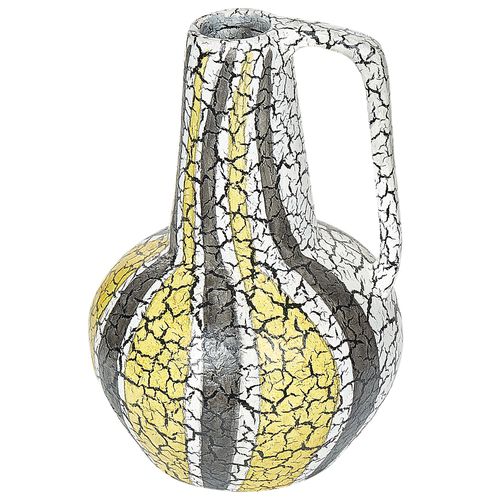 Terre cuite Vase décoratif 34 cm Multicolore Blanc MALAKKA