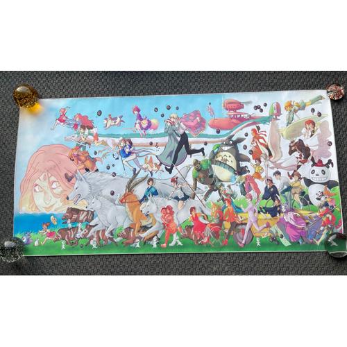 Affiche toile Studio Ghibli Anime 120x 60 cm
