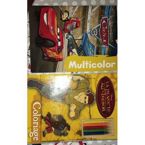 Coloriage : Cars Multicolor Disney Pixar & La Planète Au Trésor Disney - 2 Albums À Colorier