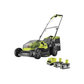 Tondeuse poussée RYOBI 18V One+ - 2 Batteries 4.0Ah - Chargeur - RY18LM37A-240